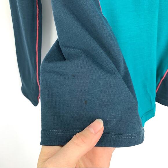 ICEBREAKER Women's Merino GT Quarter Zip Pullover Teal Pink S - Picture 5 of 9